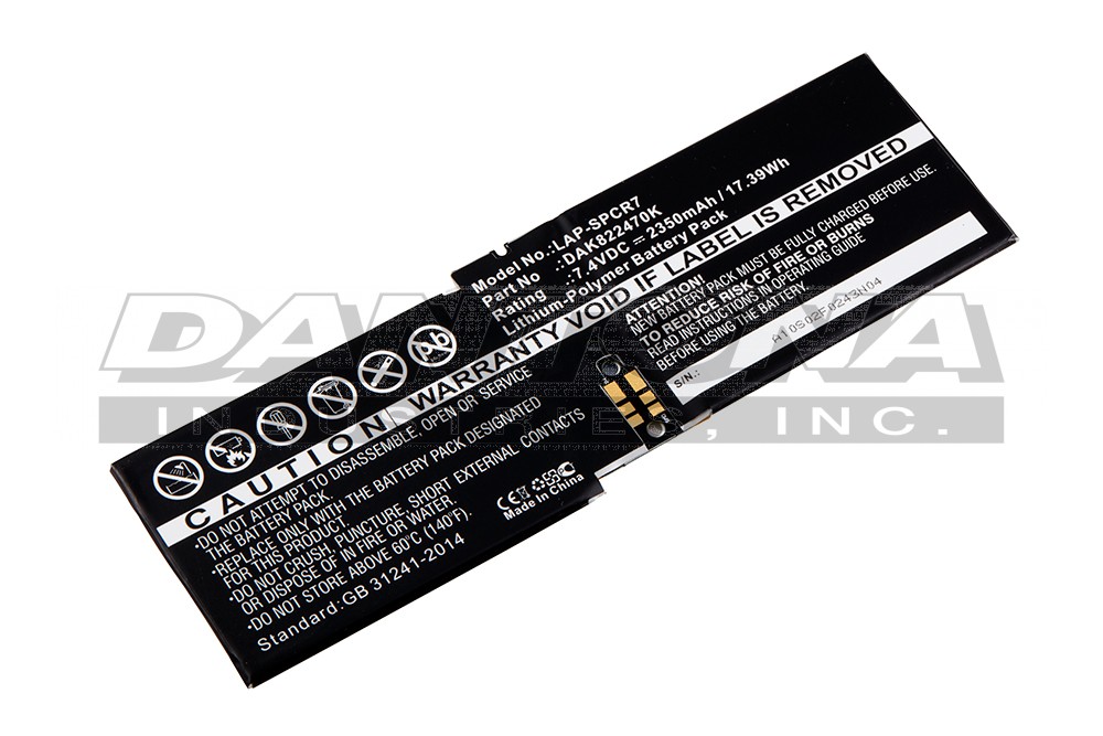 Microsoft CR7-00005 Tablet Replacement Battery 7.4V 2350mAh
