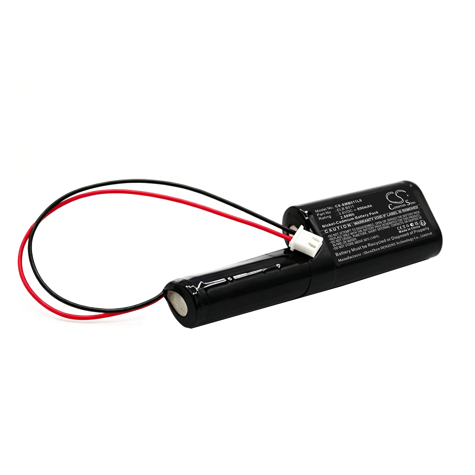 800mAh Replacement Battery for Lithonia ELB B011, BBAT0116A