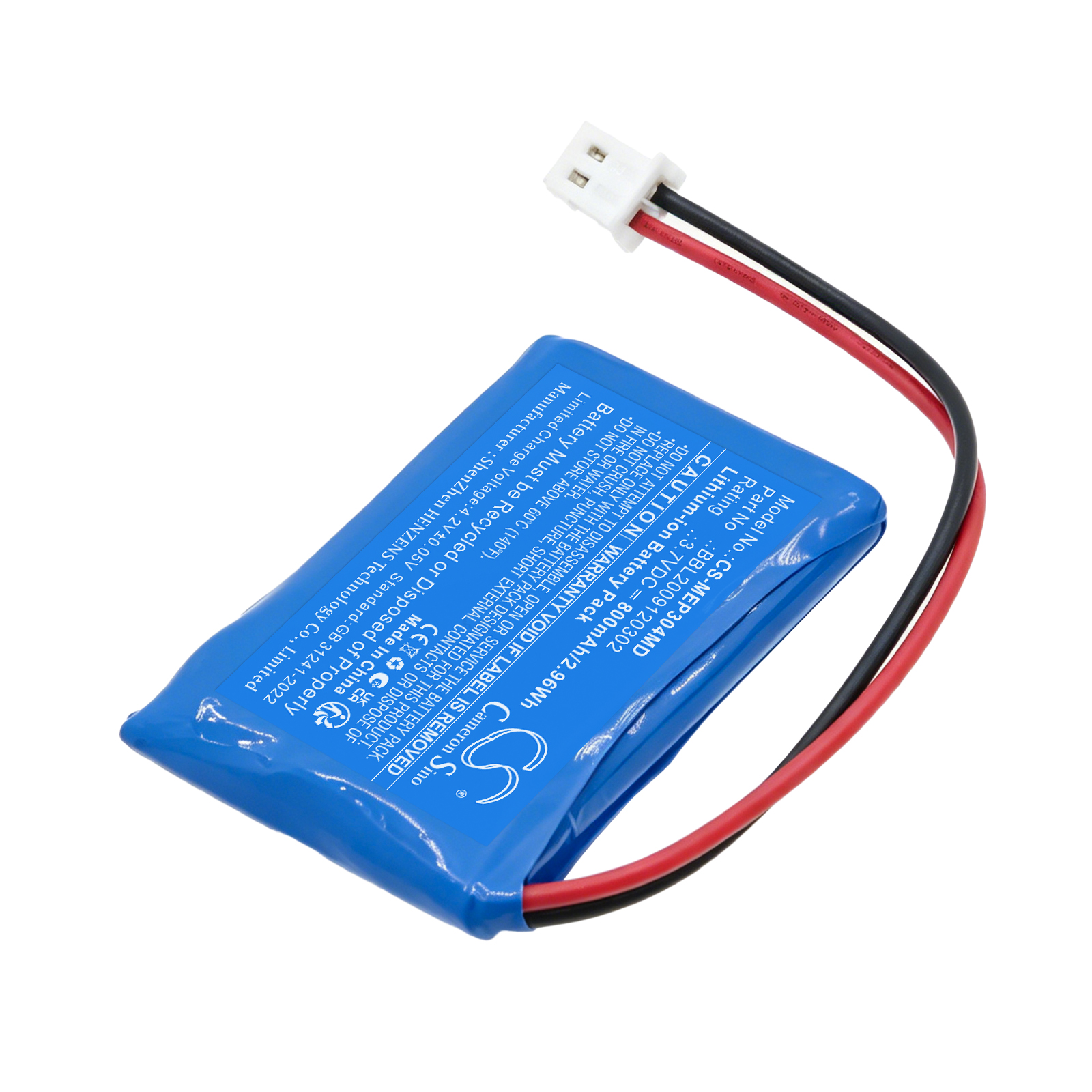 800mAh Replacement Battery for medical Econet Palm Care