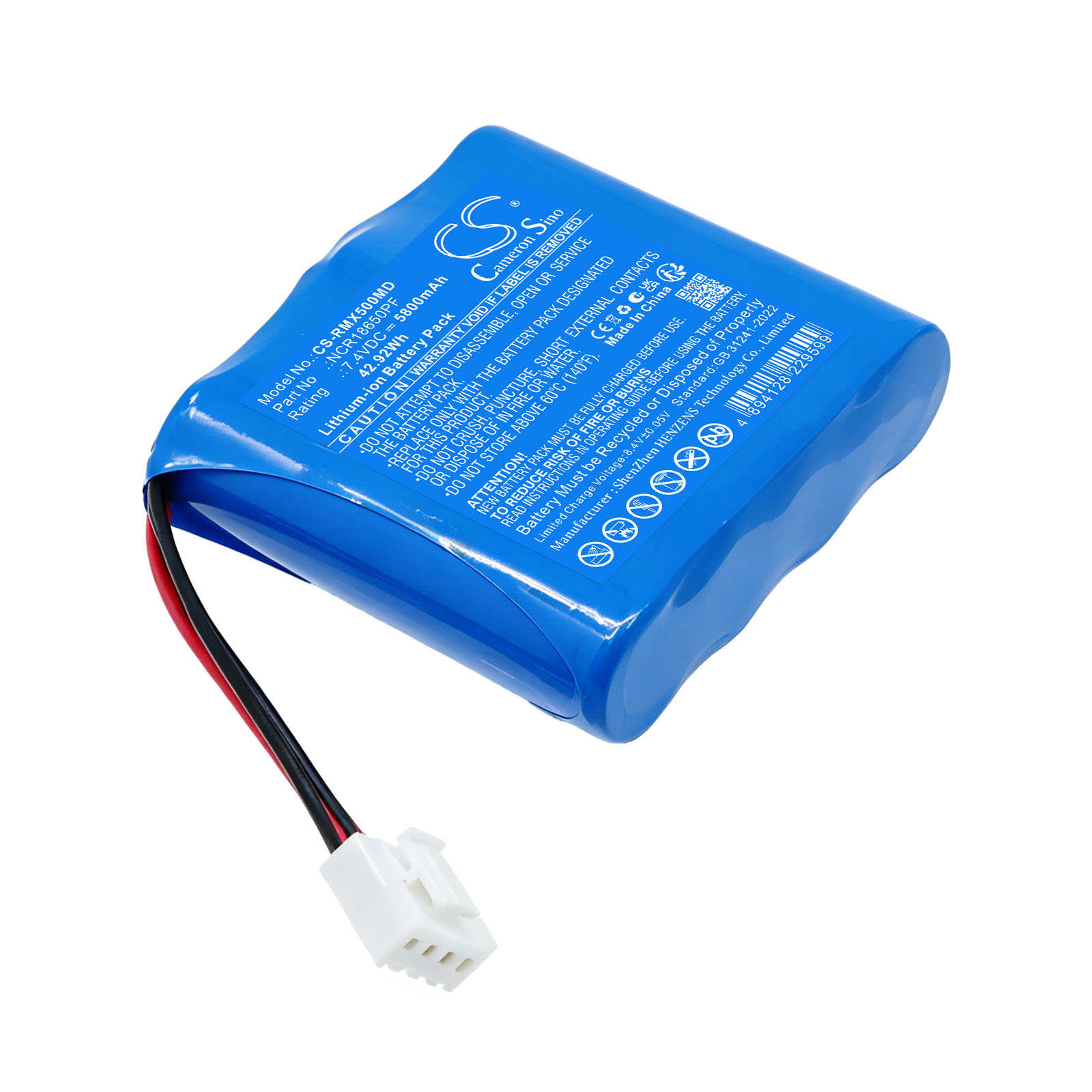 5800mAh Replacement Battery for Rossmax V7, V3, V5