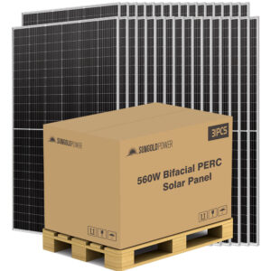 560W Bifacial PERC Solar Panel | SGP-560-SBD (31 PANELS) UL61730