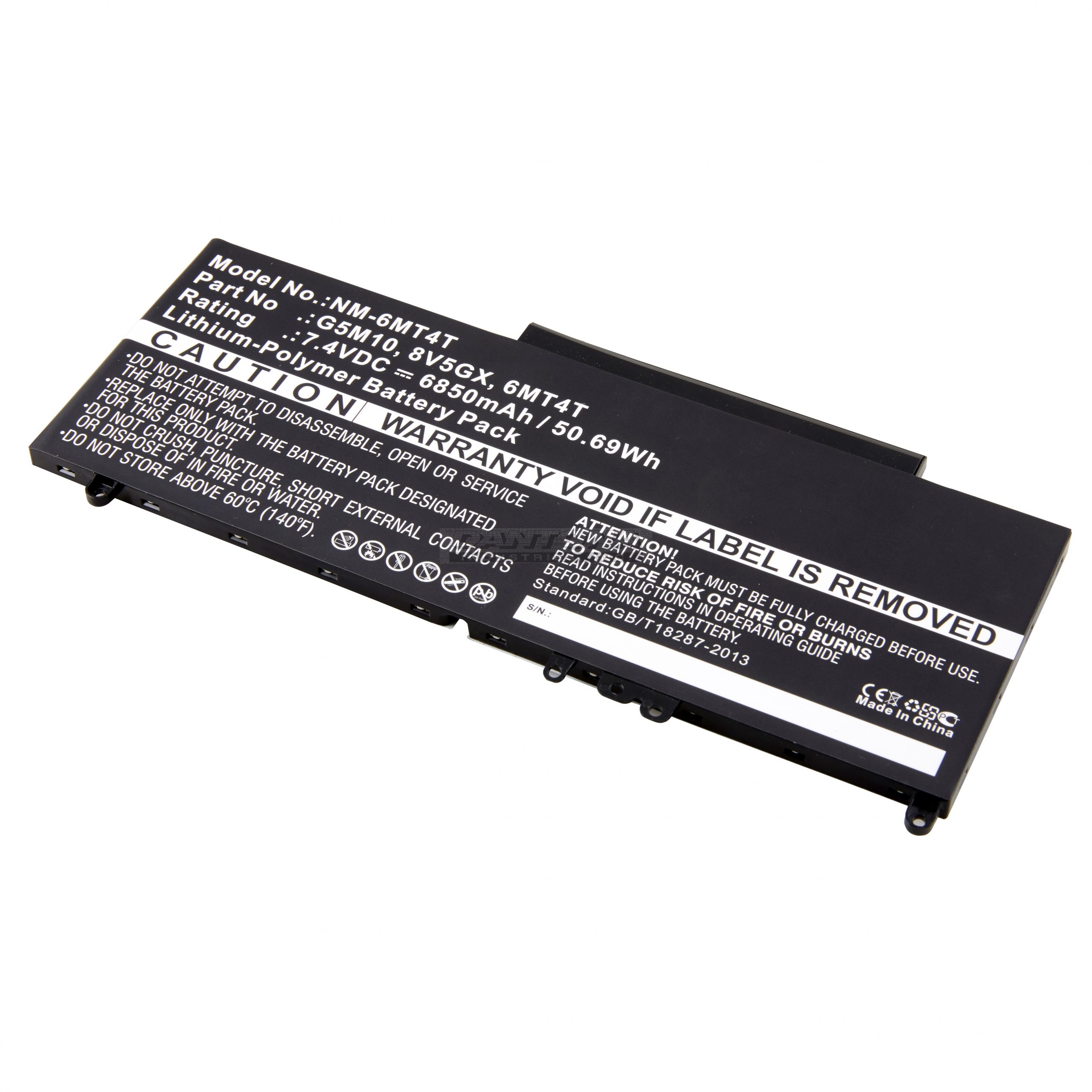 DELL 6MT4T 8V5GX Laptop Replacement Battery 7.4V 6850mAh