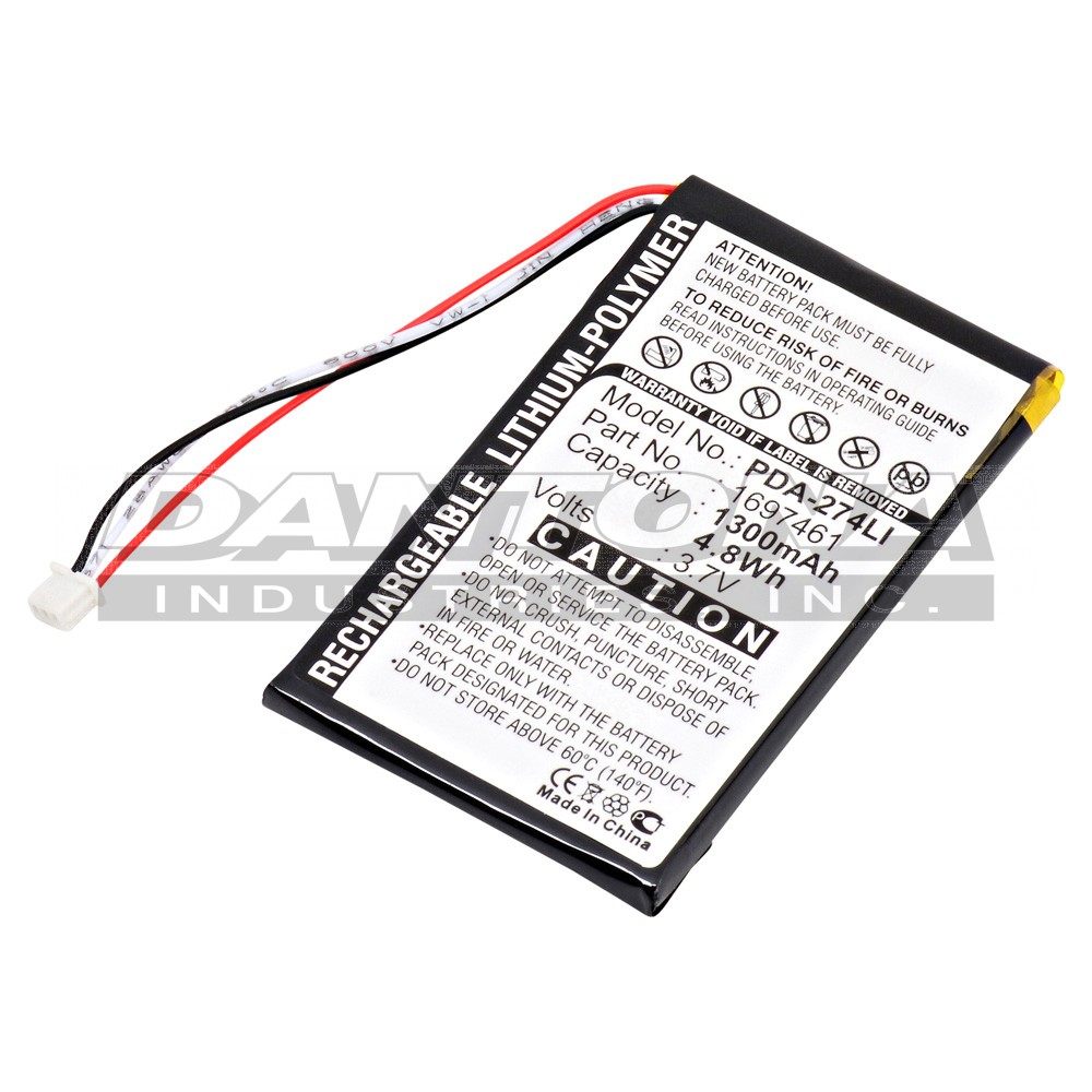 Interstate 1697461 GPS Replacement Battery 3.7V 1300mAh