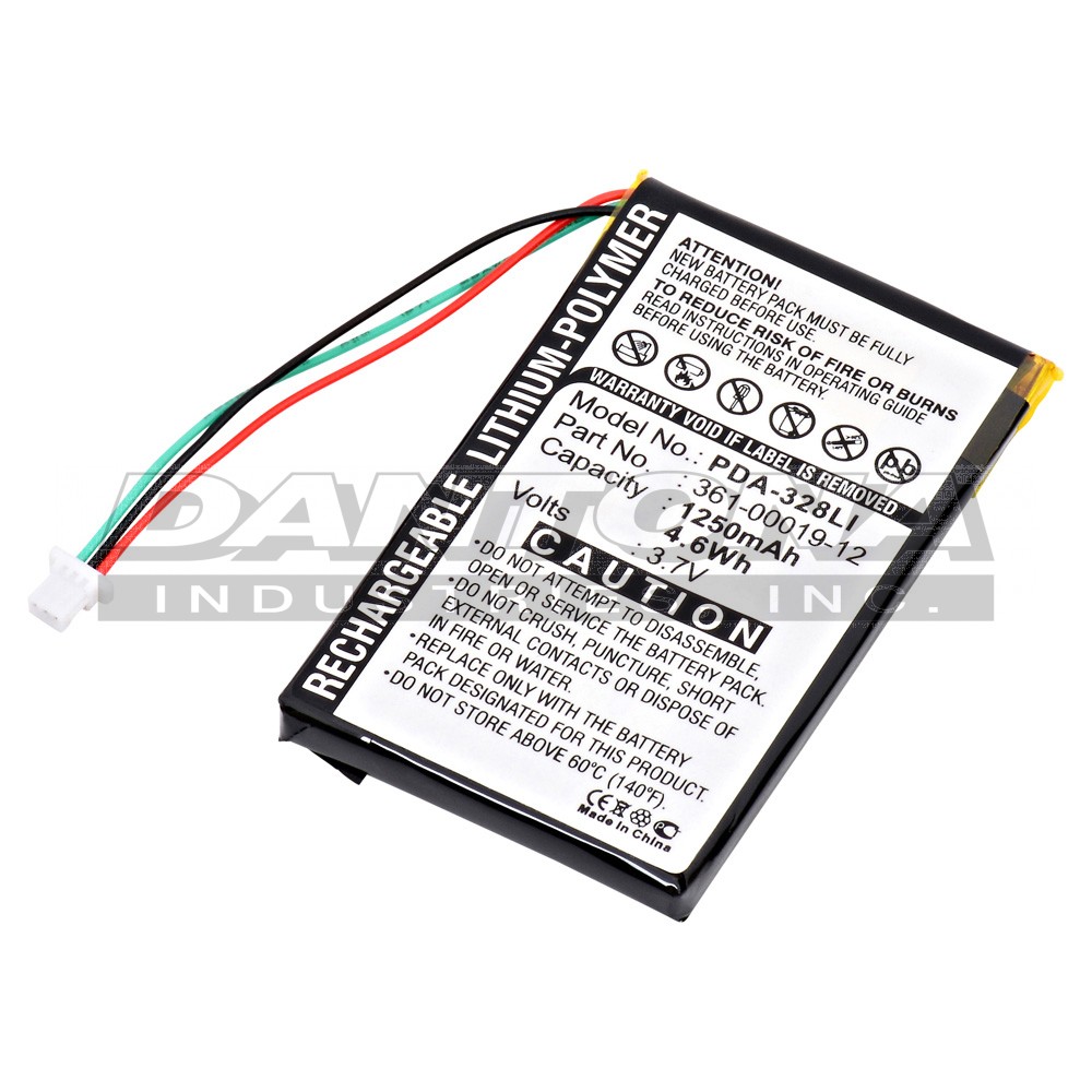 Garmin 361-00019-12 GPS Replacement Battery 3.7V 1250mAh