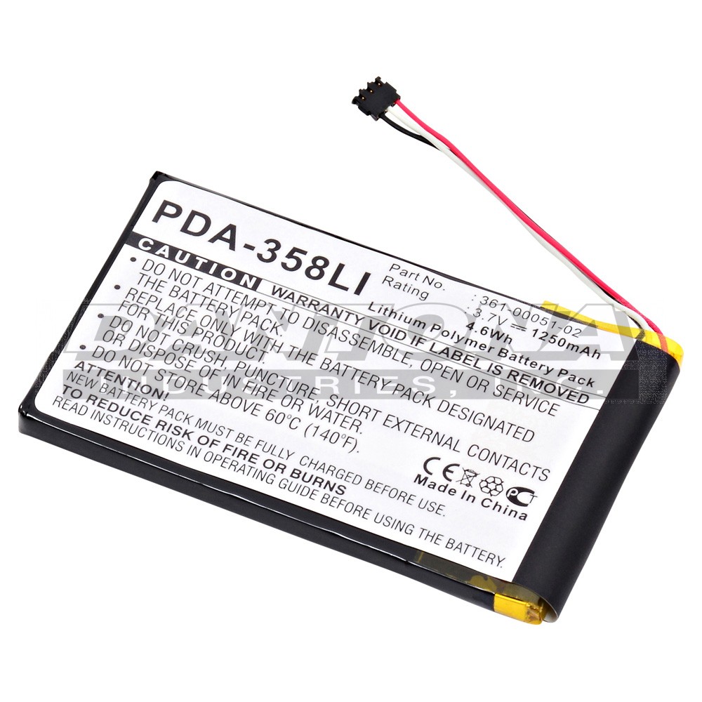 Garmin 361-00051-02 GPS Replacement Battery 3.7V 1250mAh