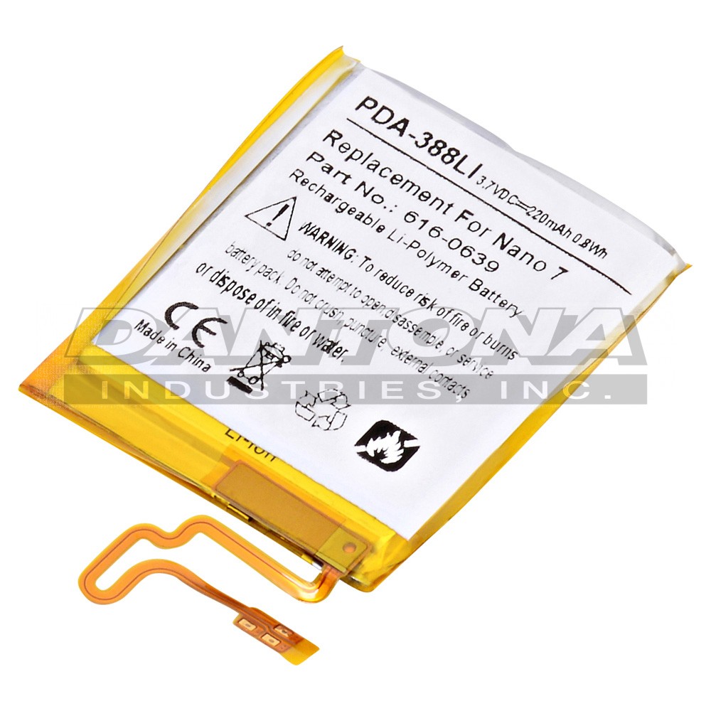 Apple 616-0639 616-0640 Replacement Battery 3.7V 220mAh