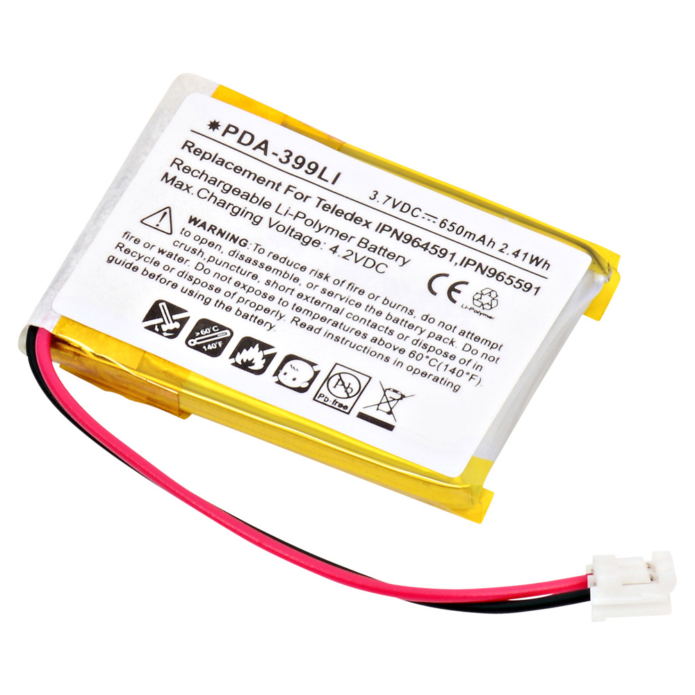 Teledex AC9105S BATT-IPN Replacement Battery 3.7V 650mAh