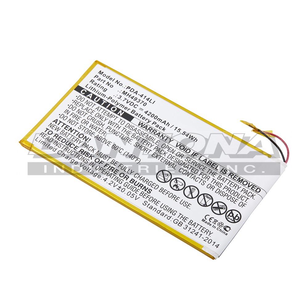 RCA 10" B356799 MH49370 Replacement Battery 3.7V 4200mAh