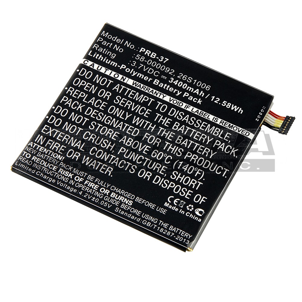 Amazon 26S1006 58-000092 Replacement Battery 3.7V 3400mAh