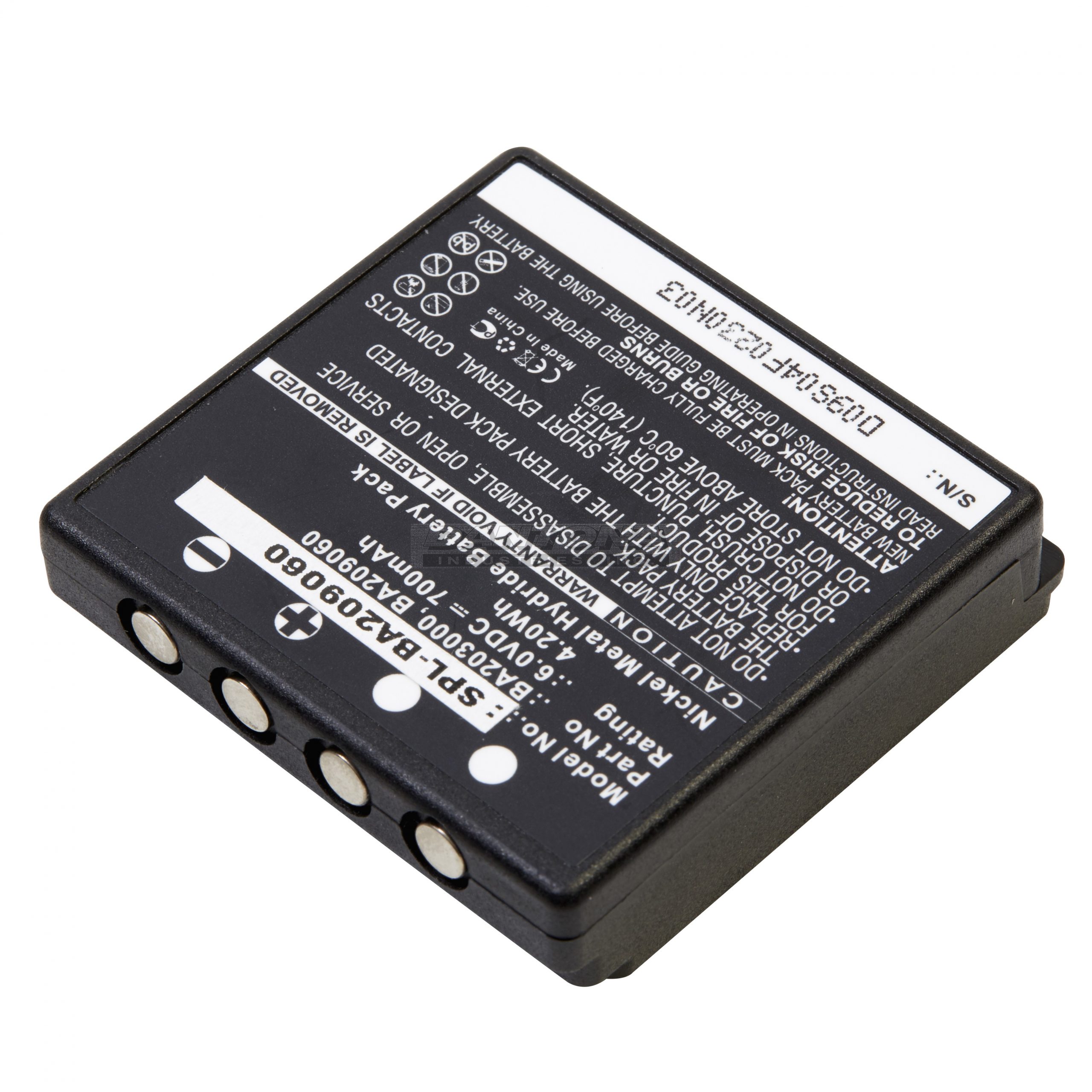 DANTONA INDUSTRIES 0809 0012 HBC BA20300 BA209000 BA209060 Replacement Battery