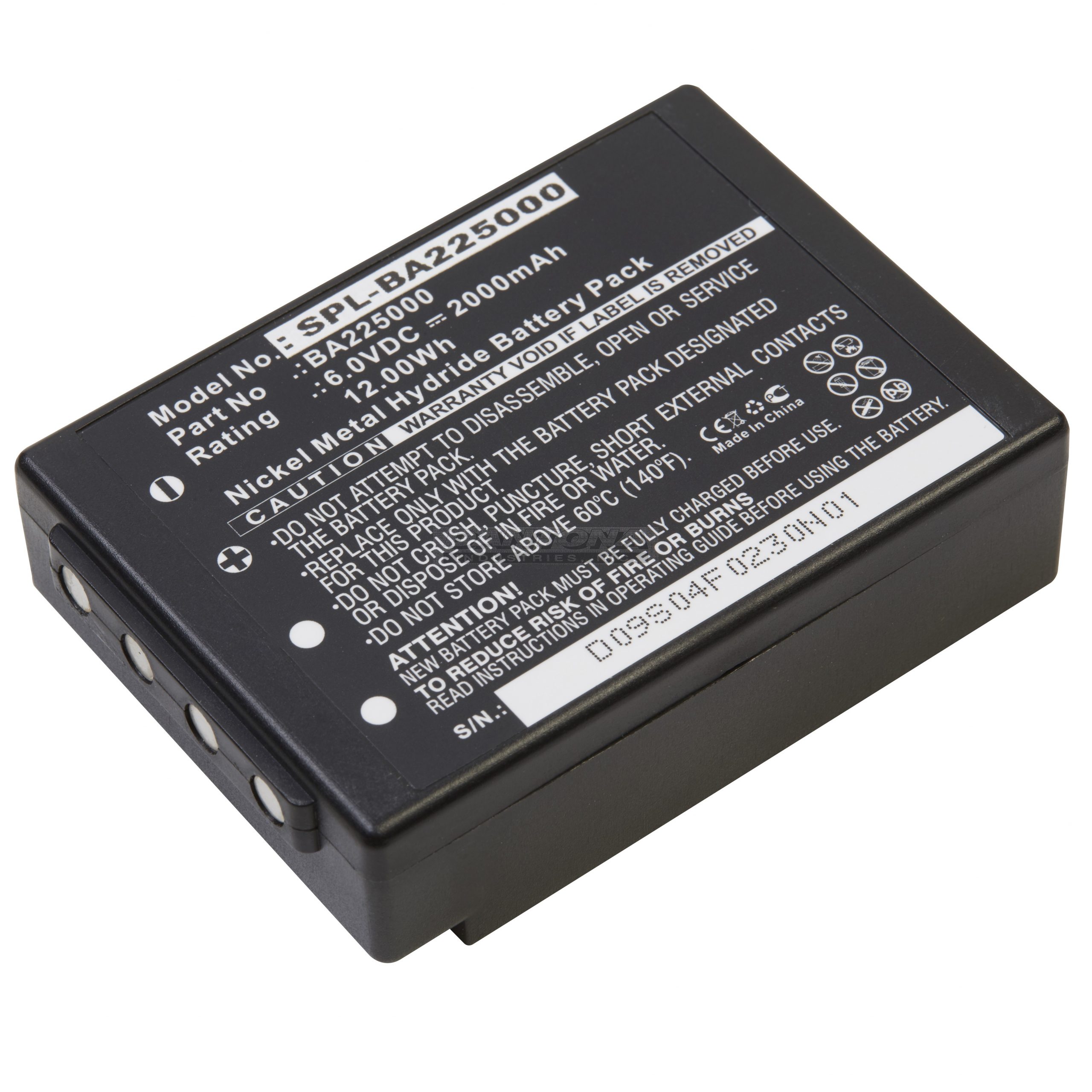 HBC 005-01-00615 BA205000 Replacement Battery 6V 2000mAh