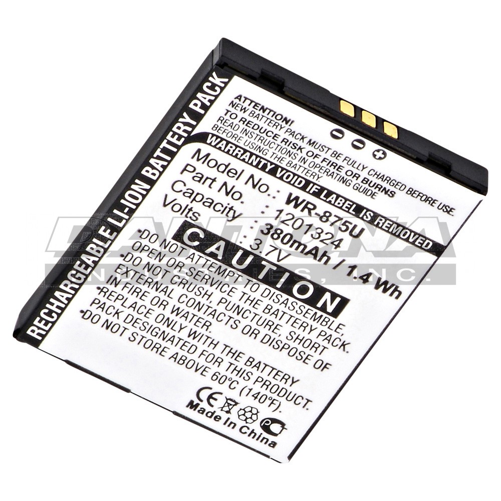 875U Sierra Wireless 1201324 Replacement Battery 3.7V 380mAh