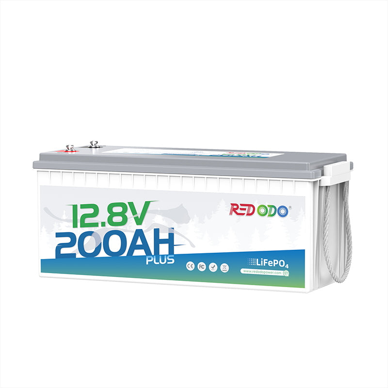 Redodo 12V 200Ah Plus LiFePO4 Deep Cycle Lithium Battery | 2560W Load Power | For Solar Home, RV, Marine