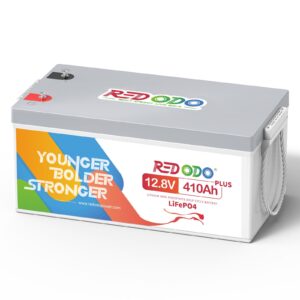 Redodo 12V 410Ah Group 8D Lithium LiFePO4 Battery | King of Power | Marine, RV, Home Backup