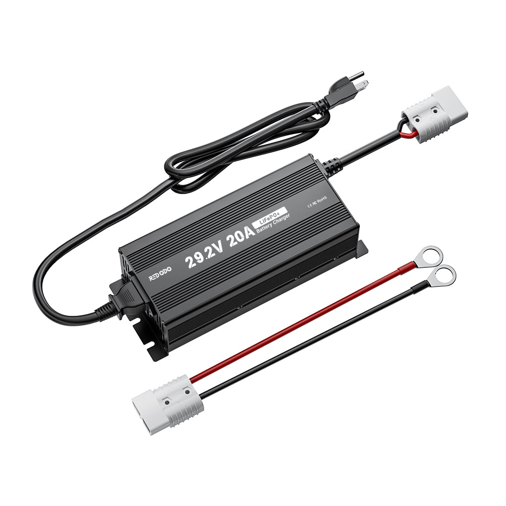 Redodo 29.2V 20A MINI Size LiFePO4 Battery Charger Ultra Fast AC-DC Charger