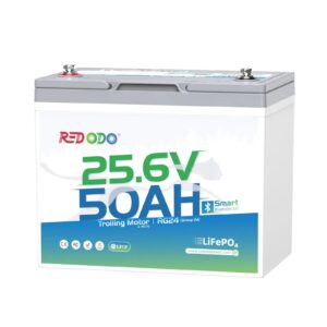 Redodo 24V 50Ah Bluetooth Lithium Trolling Motor Battery | For 24V Trolling Motors with up to 100 lbs